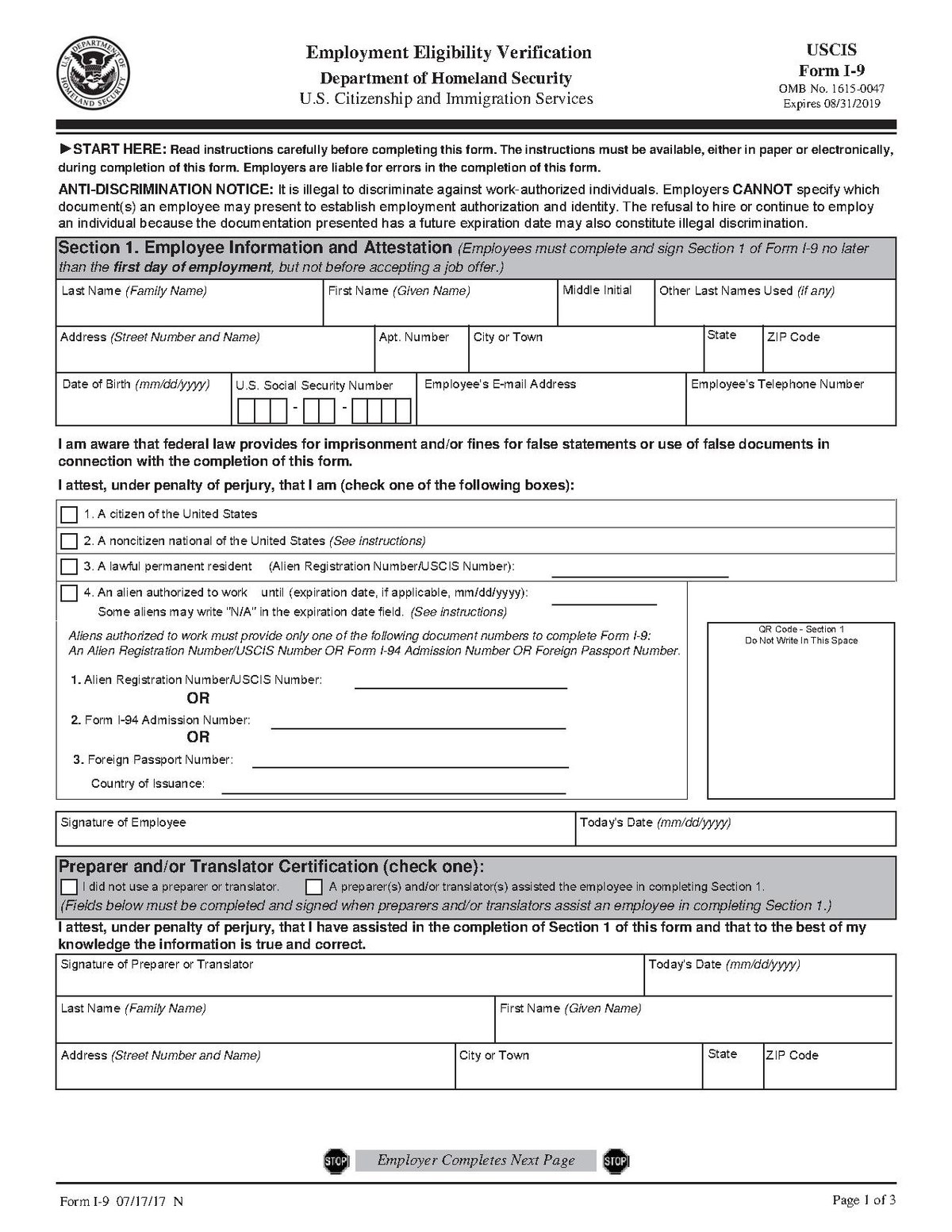 Form I-9 - Wikipedia in Federal I-9 Form
