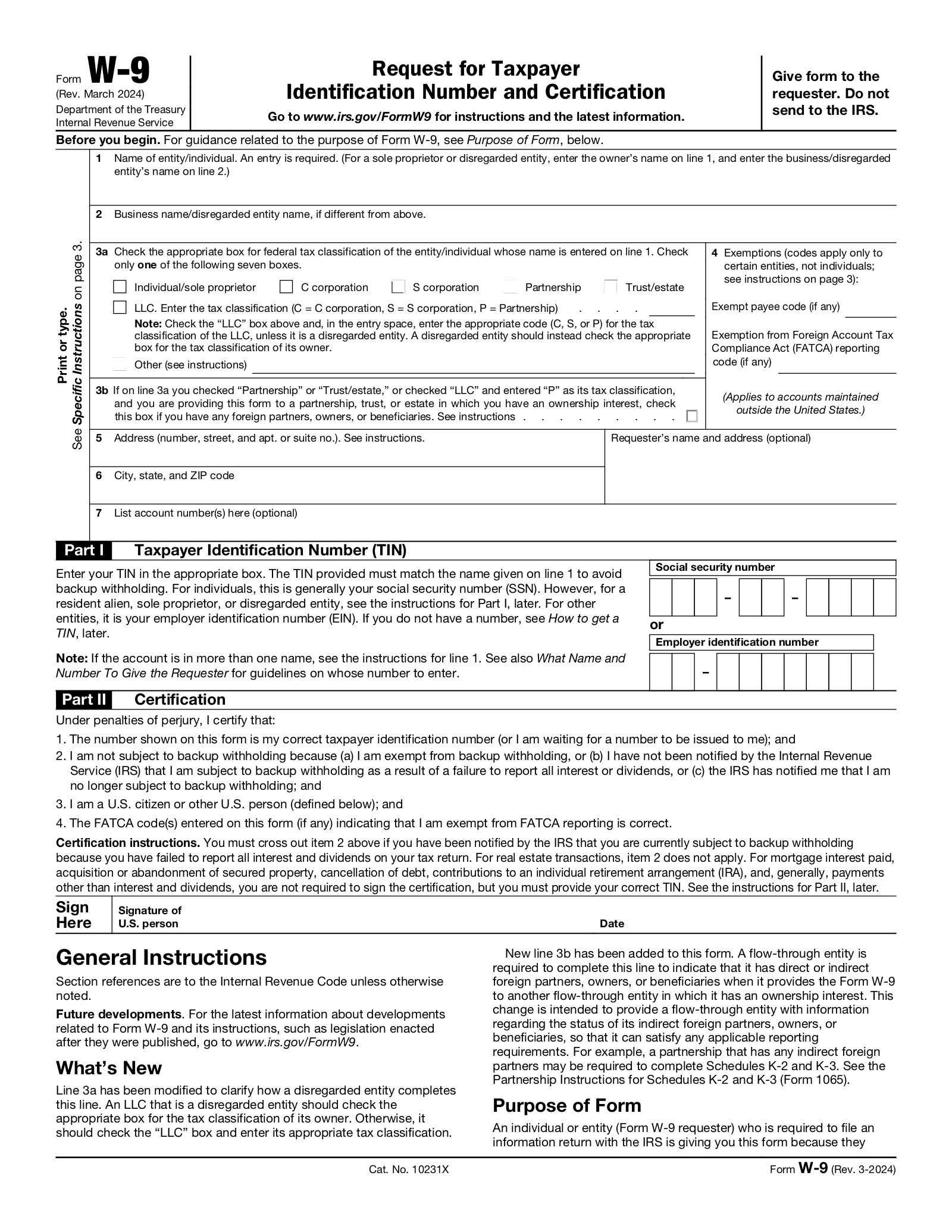 Free Irs Form W9 (2024) - Pdf – Eforms for IRS I-9 Form