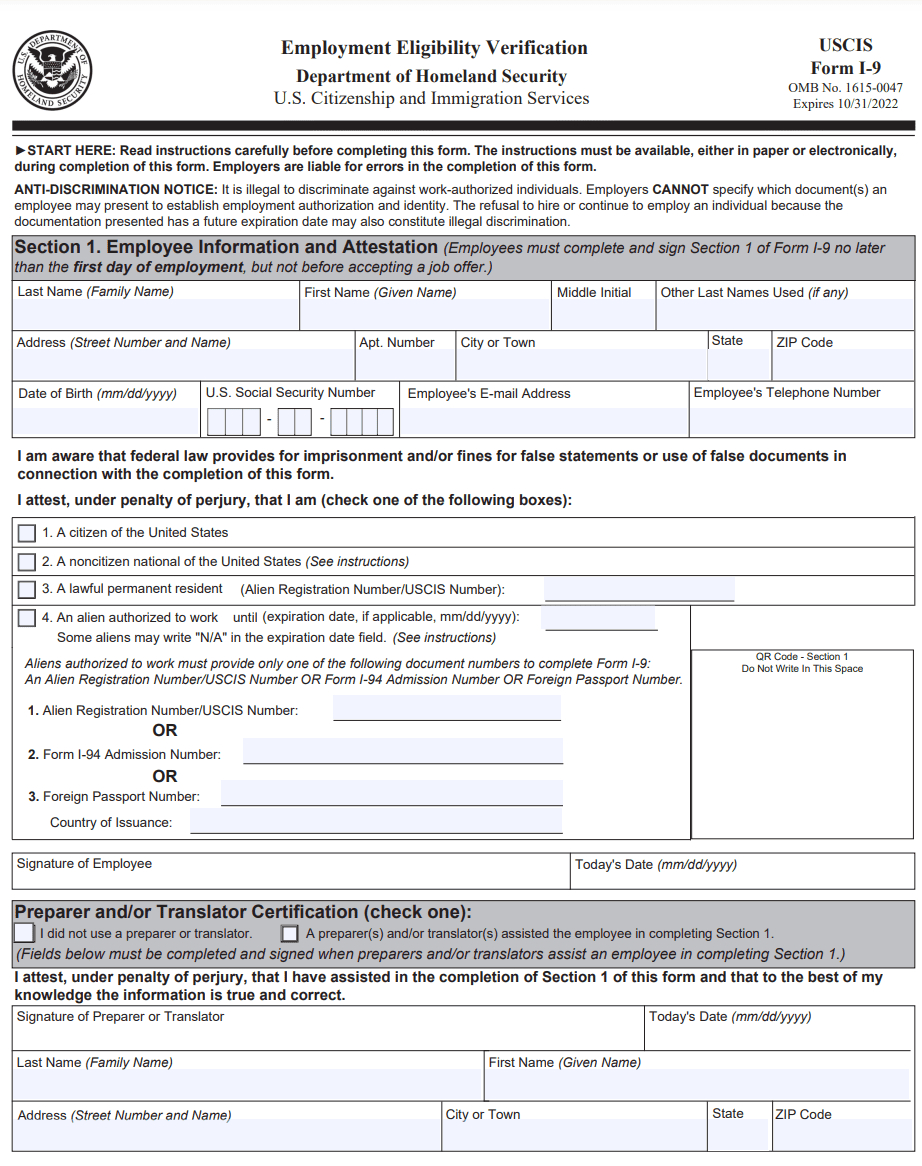 I-9 Tax Form Demystified: Verify Employment Eligibility regarding Irs I-9 Form