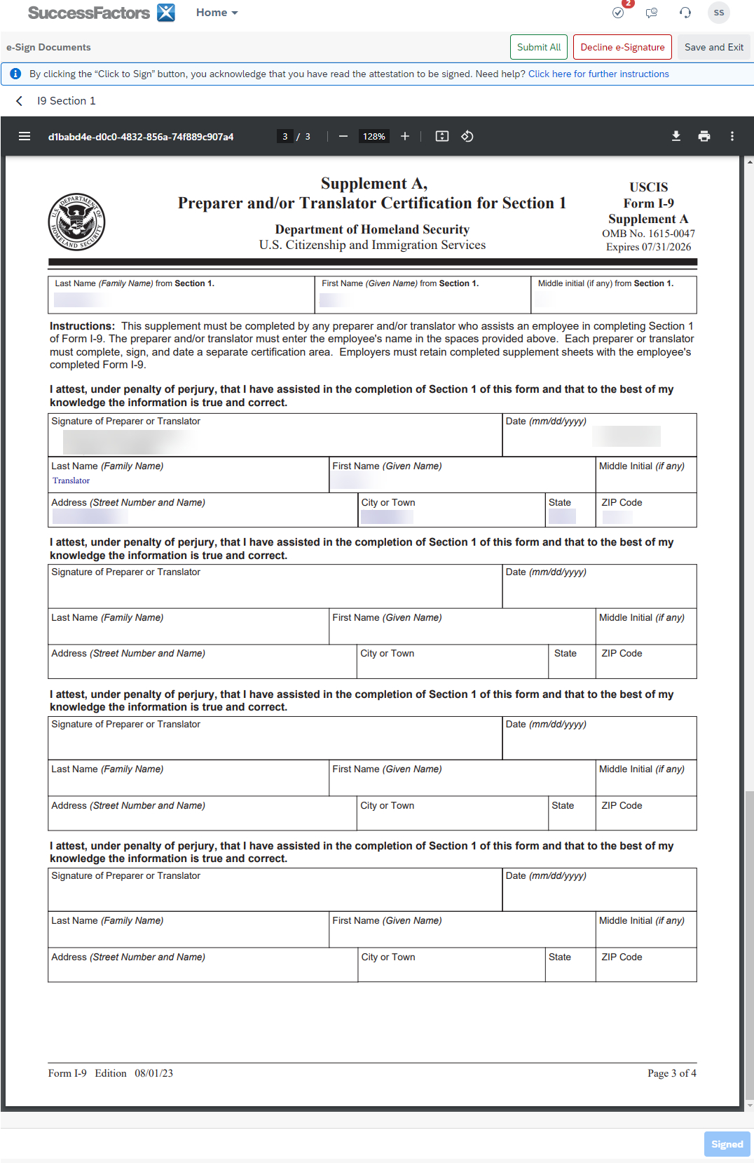U.s.c.i.s Form I-9 Enhancements | Sap Help Portal in USCIS I 9 Form 2024
