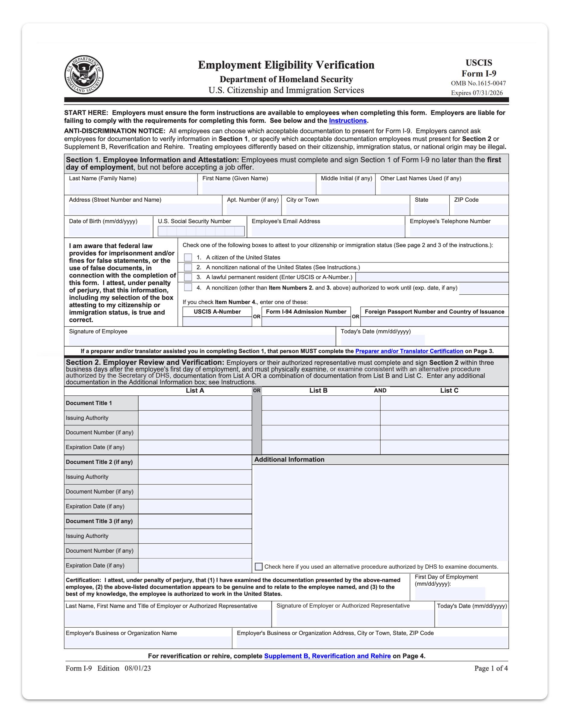 What Changes Are Coming With The I-9 Updates? - Hourly, Inc. for 2024 I-9 Form